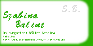 szabina balint business card