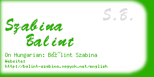 szabina balint business card